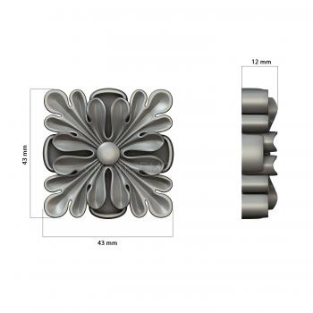 Rozette (RZ_1163) 3D model for CNC machine